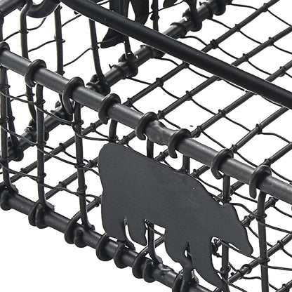 Park Designs Black Bear Wire Beverage Napkin Holder, Lodge Style