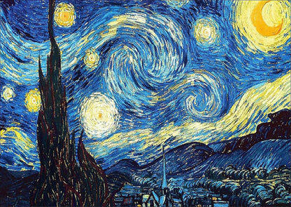 NIHO-JIUMA Van Gogh Starry Night 5D Diamond Painting Kits, DIY Full Drill Diamond Art Gift for Adults & Teens, Home Wall Decoration (40 X 50 cm / 16 X 20 inches)