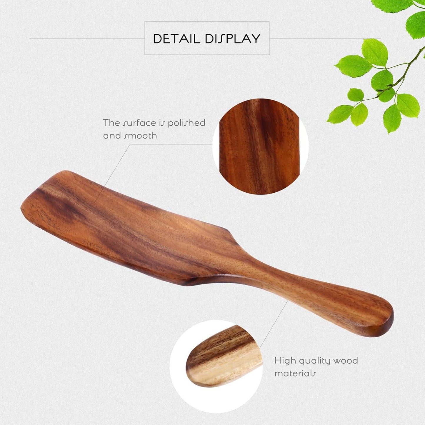 European Style Long Handle Wooden Shovel Cooking Utensils, Mixing Scraper, Bamboo Spatula