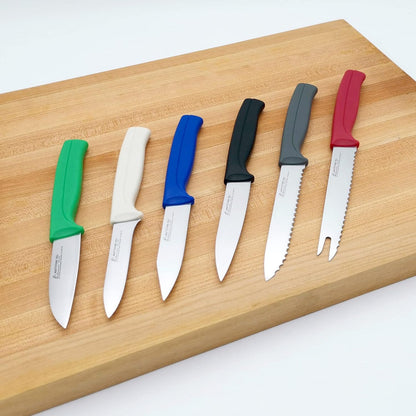 MATTSTONE HILL 3.15 Inch Paring Knife, Premium Stainless Steel Small Kitchen Utility Knife with Green Handle