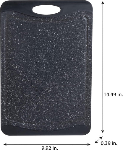 Kitchen Details Large Granite Look Cutting Board, Black