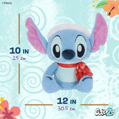 Kids Preferred Disney Baby Lilo & Stitch Holiday Cuteeze Stitch Stuffed Animal Plush, Soft Plushie Gifts for Baby and Toddler Boys and Girls - 15 Inches