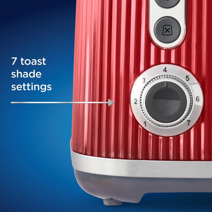 Oster® Retro 2-Slice Toaster with Quick-Check Lever, Extra-Wide Slots, Impressions Collection, Red