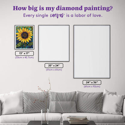DIAMOND ART CLUB Golden Majesty Diamond Painting Kit, Fun DIY Crafts for Adults, Round Diamond Art Canvas, 13" x 17" (33 cm x 42.7 cm)