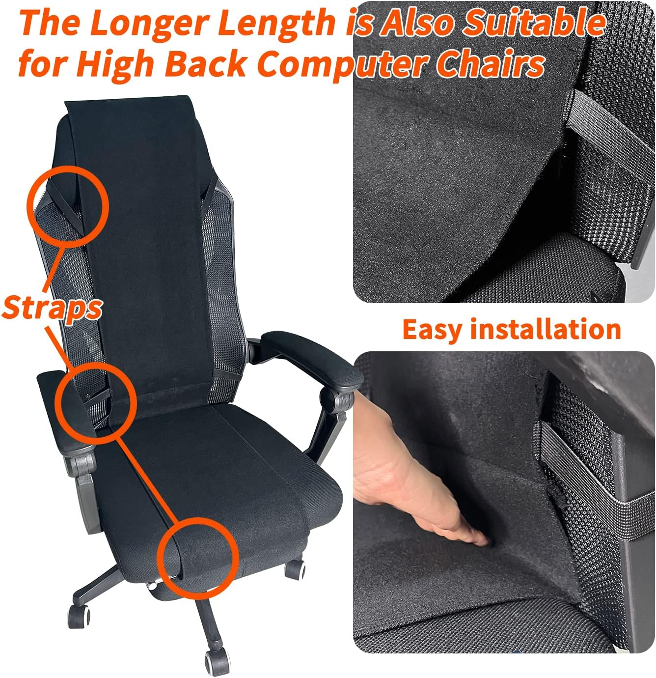 MAXCOM Foldable & Washable Fabric Heated Seat Cushion with Temperature Control & Timer - Whole Back Heating