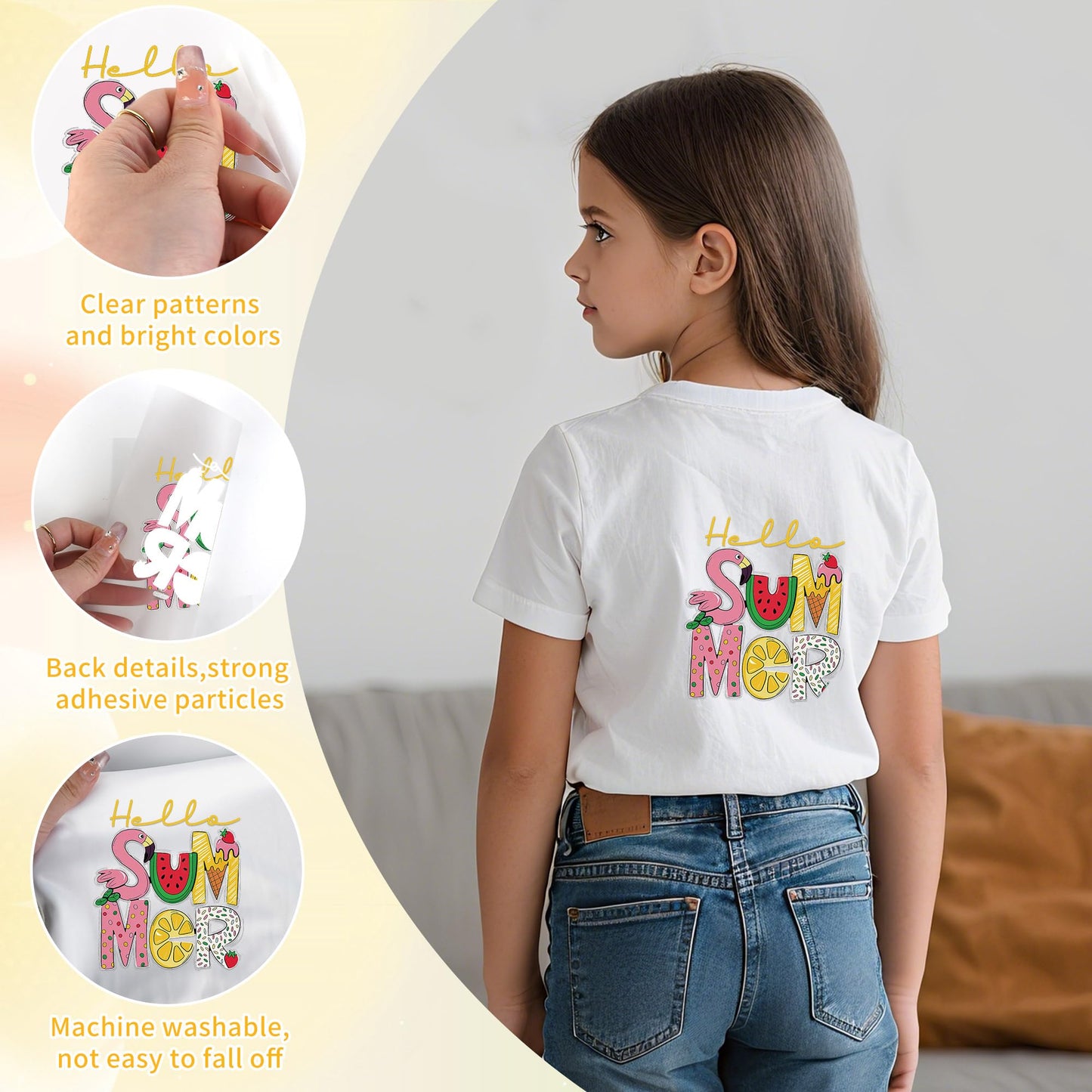 MOIZYNG 30 Sheets Summer Iron on Transfers for T-Shirts, Beach Vacation DTF Transfers Ready to Press Heat Transfers Vinyl, Retro Iron on Patches for Clothes Bag Pillow Covers DIY Crafts