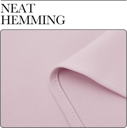NICETOWN Blackout Curtains - Thermal Insulated Solid Grommet Drapes | Baby Pink, 42 x 63 Inches (1 Pair)