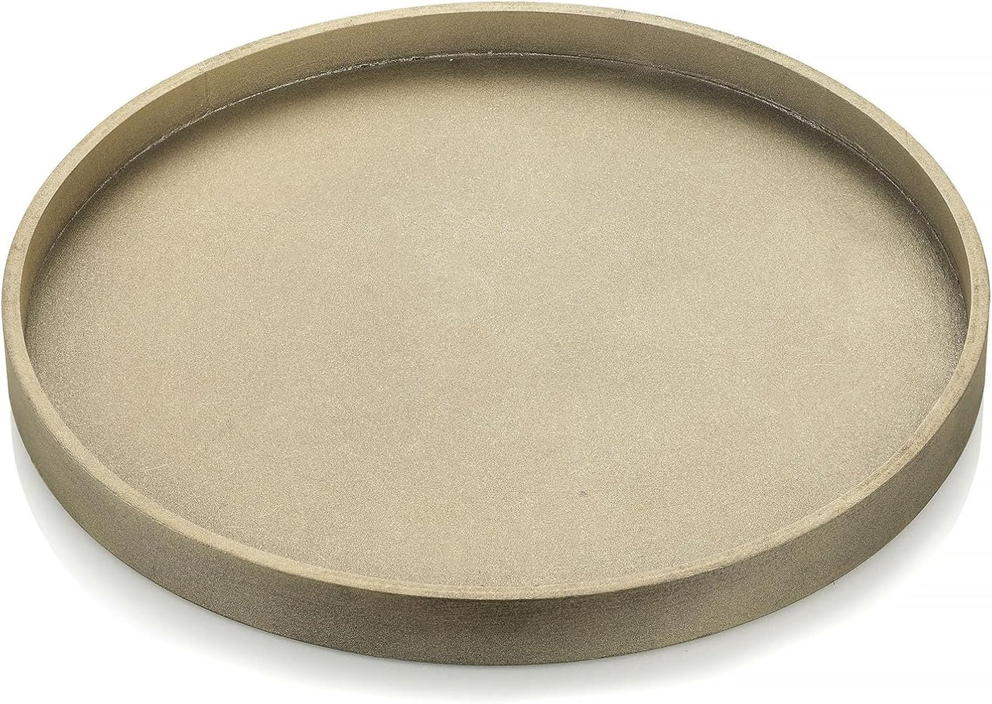 12" Hanobe Decorative Coffee Table Tray: Round Gold Tray for Home Decor - Circle Ottoman Trays for Entryway Table