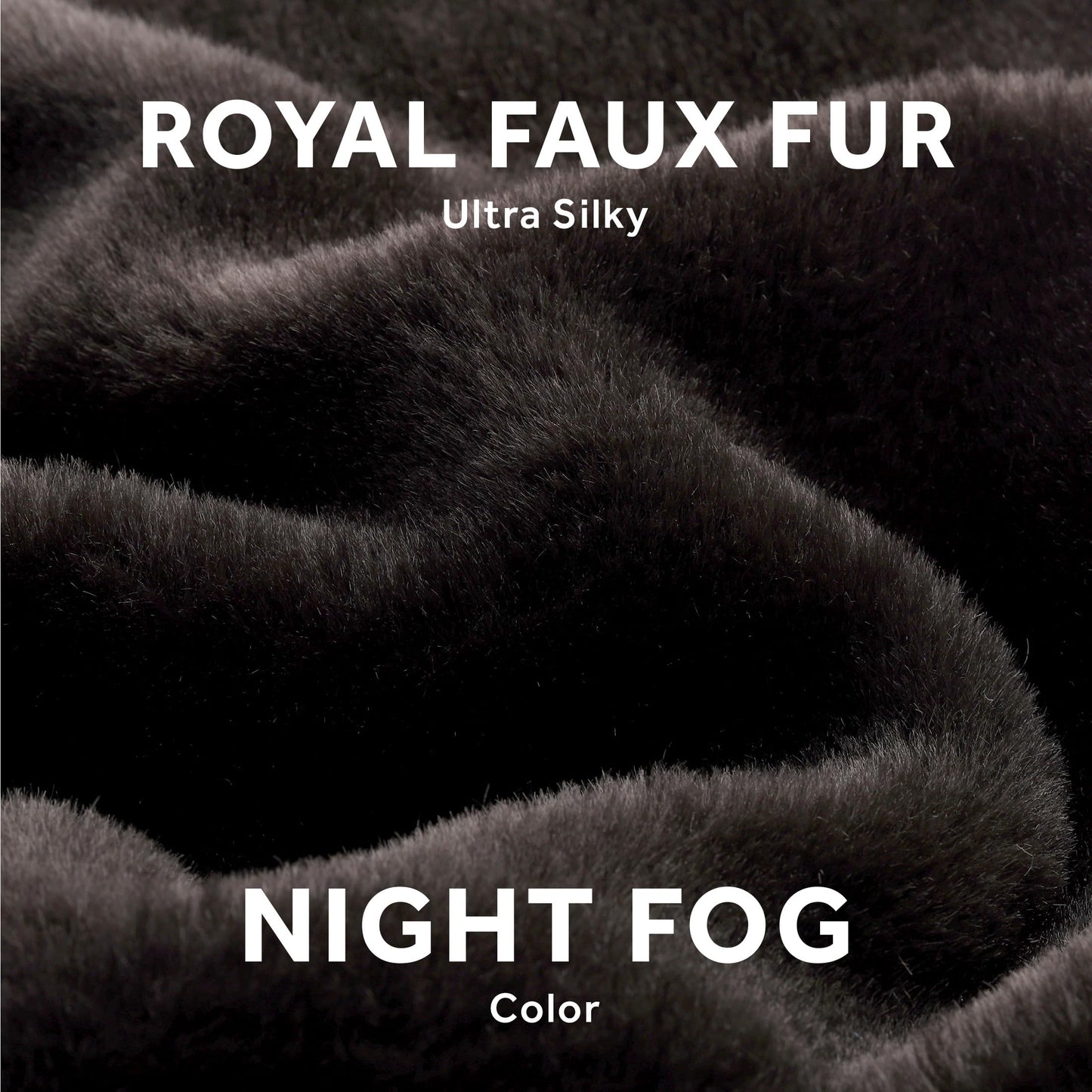 Sunbeam Electric Throw Royal Faux Fur Heated Blanket, 4 Heat Settings, 4-Hour Auto Shut-Off, Fast Heating, Rich and Ultra Silky, White/Grey Color, 50" x 60"