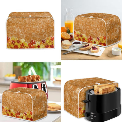 Maple Leaf 4 Slice Toaster Covers, Small Kitchen Appliance Dustproof Blender Cover for Thanksgiving Decor