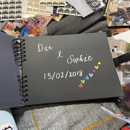Tosnail 2 Pack 80 Pages Scrapbook Album, 12 x 8 Inches Photo Album Memory Book, Total 160 Pages - Black