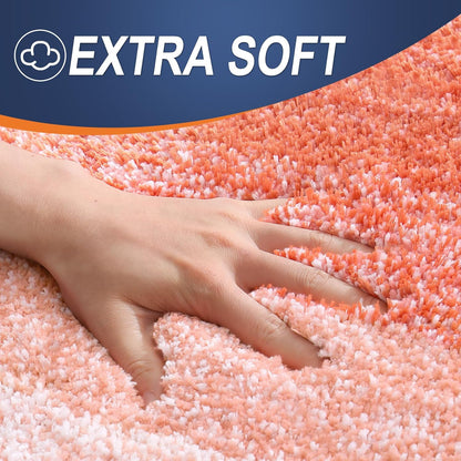 OLANLY Bathroom Rugs - Extra Soft Microfiber Mat | 36x24, Quick Dry, Rubber Backing, Coral Color