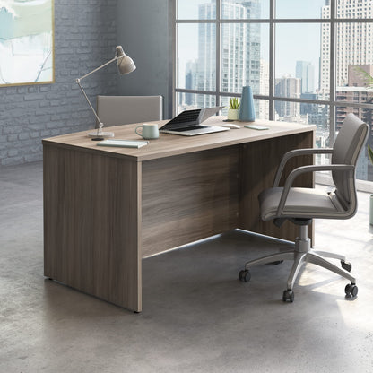 OfficeWorks by Sauder Affirm 60'' Bow Front Desk Shell, L: 34.25'' x W: 59.06'' x H: 29.29'', Hudson Elm