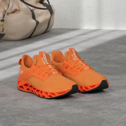 TSIODFO Slip on Sneakers for Women Sport Running Shoes Athletic Train Tennis Walking Shoes Ladies Gym Workout Jogging Fashion Sneaker Orange Size 8.5