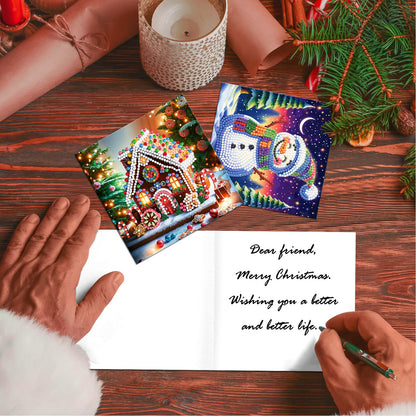 ycyingcheng Diamond Painting Greeting Cards, 5D Rhinestone Art Greeting Card for Hochday Festival Craft Gift Your Girlfriend Birthday Card Christmas Cards (DP078)