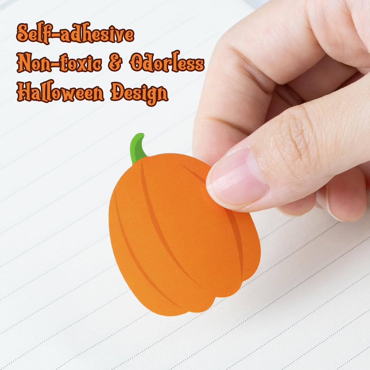 Haooryx Pumpkin Religious Sticker Roll - 300Pcs Make A Autumn Halloween Pumpkin Face Stickers Self Adhesive Waterproof Vinyl Water Bottle Page Activity Pad Fall Party Favor Scrapbook DIY Church Event