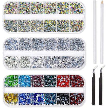 Bright Creations Hotfix Rhinestones Kit - Bedazzler Kit with Rhinestones for Clothes & Hotfix Gems - Bedazzle Tools & Dotting Pen - Nail Art Accessories & Crystals for Crafts - 6007 pcs