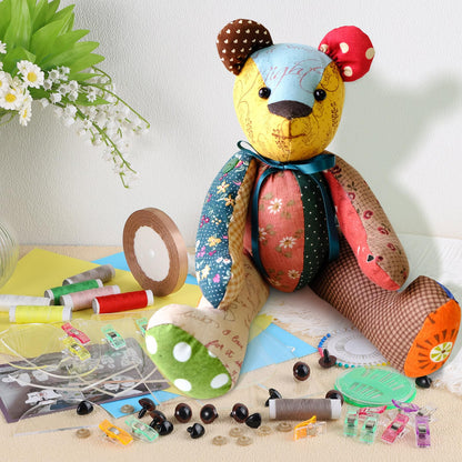 15 Inch Memory Bear Template Ruler Sewing Tools Set Acrylic Quilting Template Cutting Detailed Instructions Sewing Patterns Art Craft for Woman Beginners Home