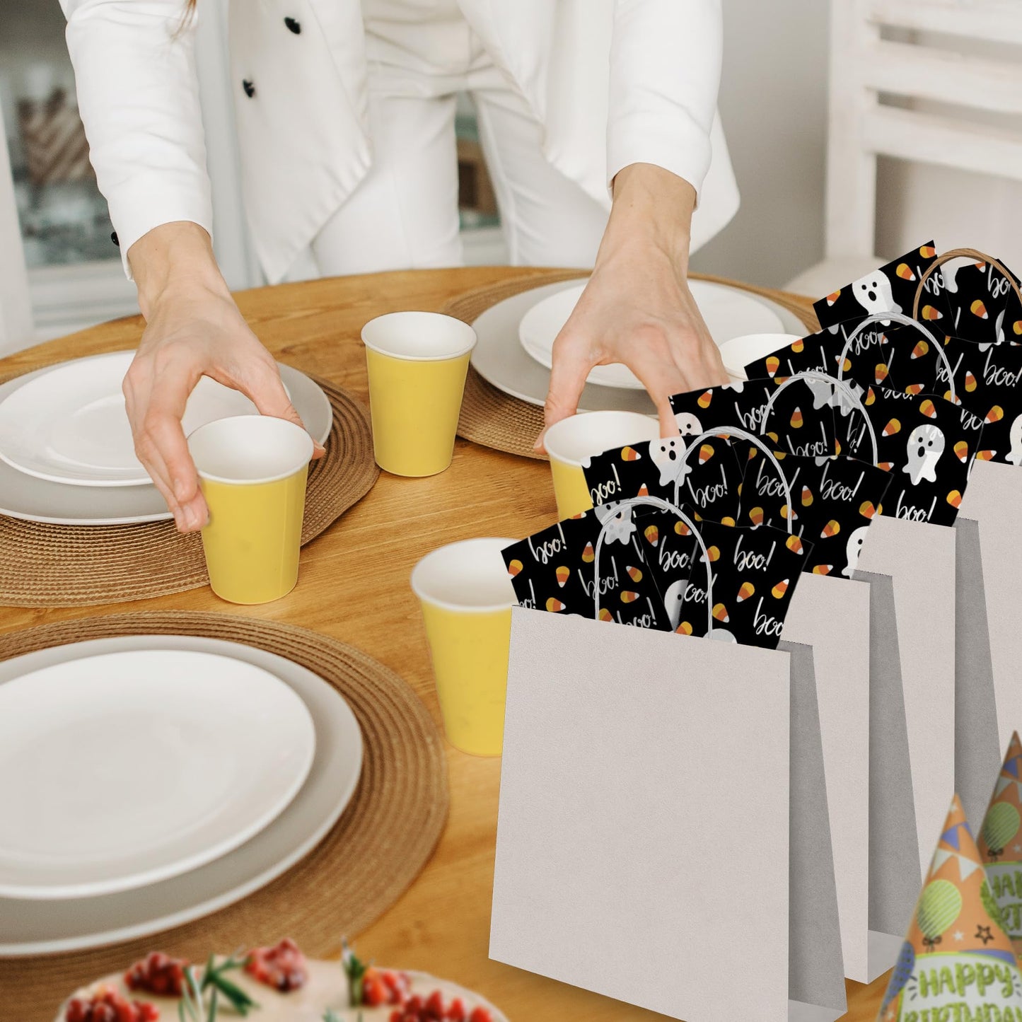 Halloween Ghosts Printed Tissue Paper for Gift Bags or Boxes and Wrapping - Bulk Fall Decorative Art Tissue Paper for Packaging and Gifting | 24 Sheets 20" x 30"