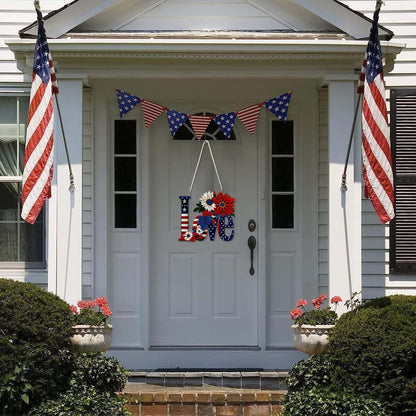 DOMROM 4th of July Love Diamond Art Hanging Kits, American Flag Floral Letter Diamond Painting, Special Shaped Gem Art Suncatchers Ornament, Independence Day Love Decor for Home Window Wall