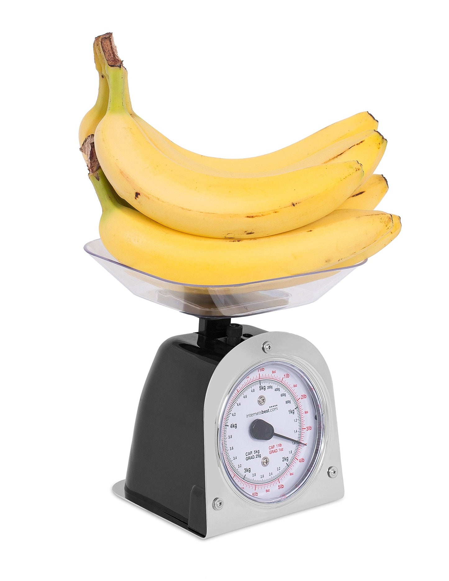 Mechanical Kitchen Food Weight Scale with Removable Bowl – Accurate Measurements up to 11 lbs (5 kg) – Ideal for Cooking, Baking, and Portion Control