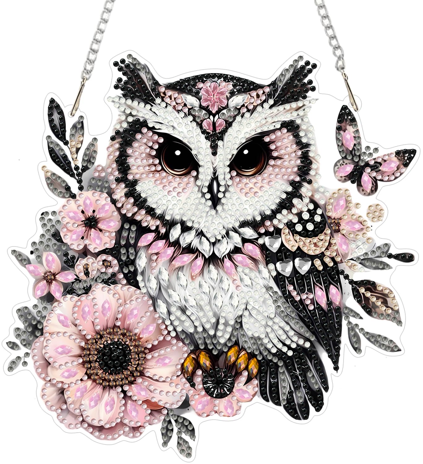 ZeeLionArt Bird Hanging Diamond Art Kits for Adults Pendant Suncatcher, Special Shaped Crystal DIY Pearl Diamond Painting Kits for Adults, Spring Summer Window Wreath Decor 7.6x7.7 Inch