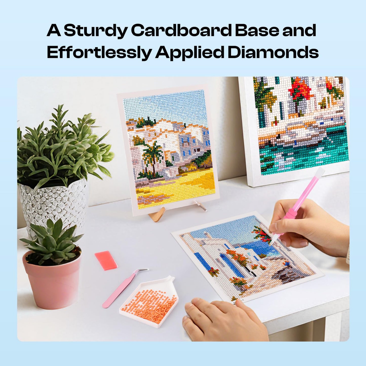 Caydo 12 Pack Sea Breeze Themed Diamond Painting Kits for Adults Full Drill 5D DIY Paint Gem Art A Relaxing Craft for Home Wall Decor(6x6inch)
