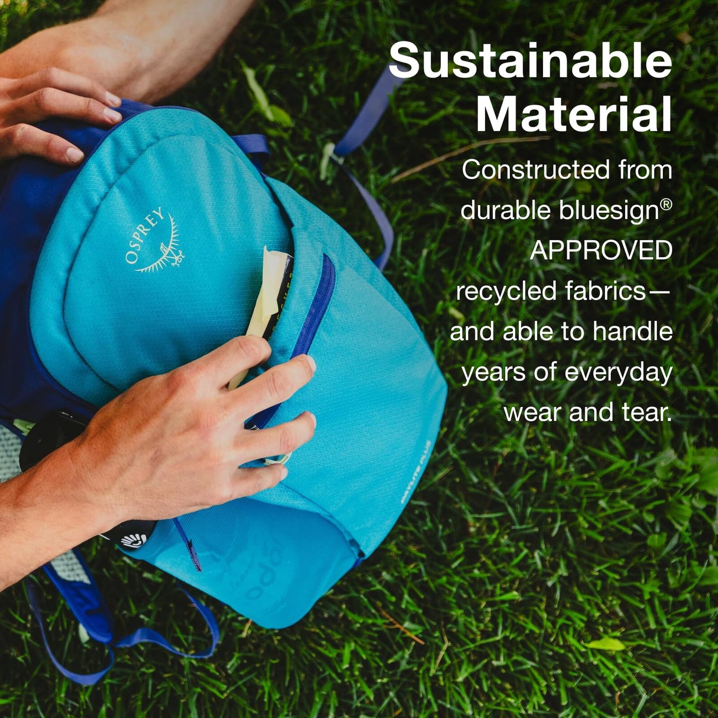 Osprey Daylite Plus Commuter Backpack - Lightweight, Everyday Pack with Laptop Sleeve and Water Bottle Pockets - Ideal for Work, School, and Travel with Versatile Storage, Cascade Blue/Latte Brown