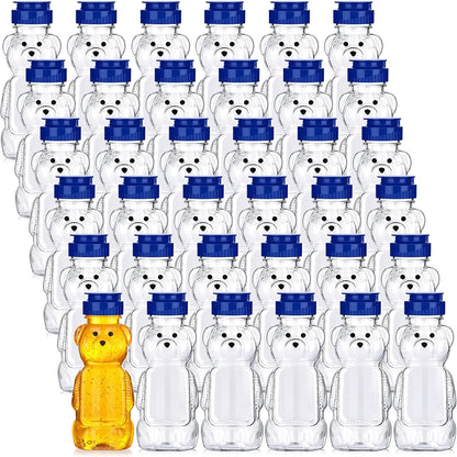 36 8 oz Thenshop Pcs Honey Jar Plastic Empty Bear Bottle Dispenser Clear Transparent Honey Containers Bear Cup Squeeze