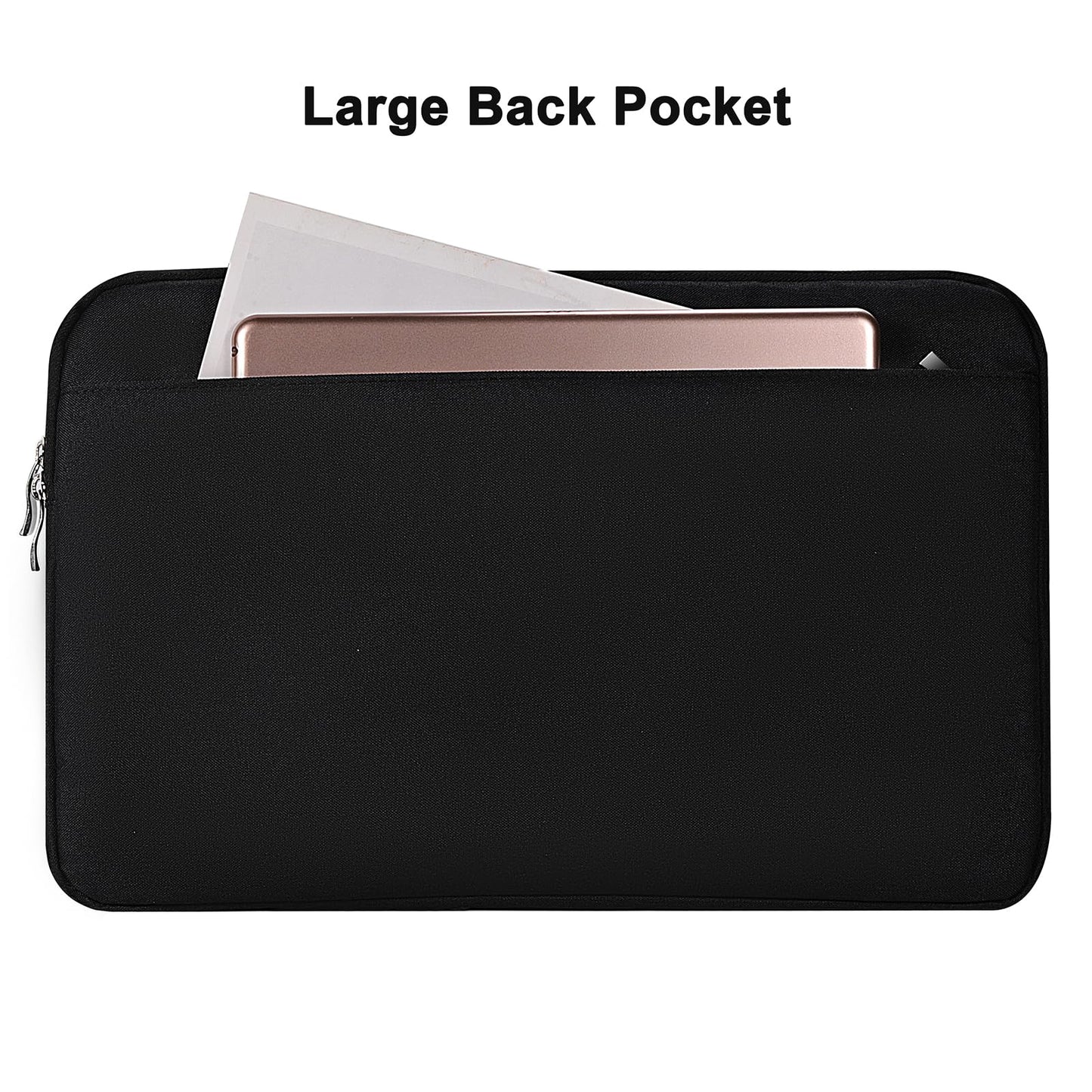 Portable Monitor Case 15.6 Inch, Protective Carrying Sleeve for Most 16.1/15.6 in Monitors, Water Resistant Portable Laptop Display Bag with Accessory Pocket, Size-15.3"x9.8" Black