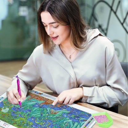 Sttargxing 21 PCS Diamond Painting Pen Kit,45 Degree Stainless Steel Screw Thread Multi Placer with 6 Clay, Diamond Painting Pen Accessories for DIY Craft (Colourful-45° Bevel)