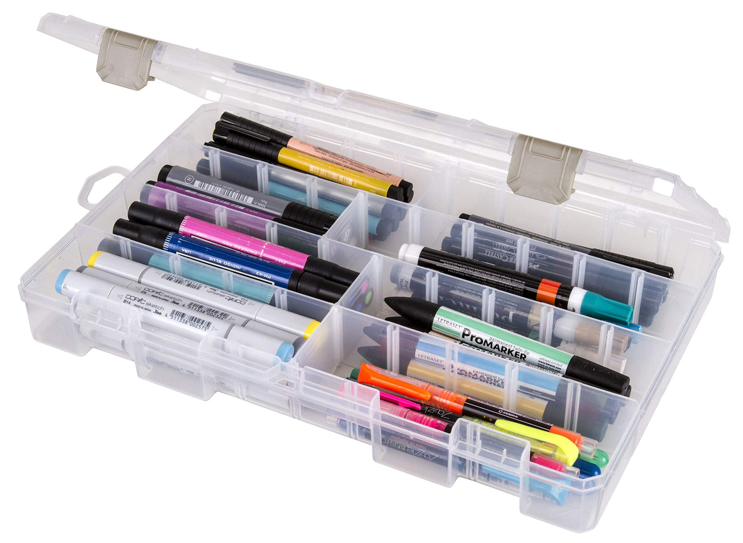 ArtBin Large Solutions Box Clear Art & Craft Organizer with Dividers - Plastic Storage Case for Convenient and Versatile Storage - Ideal for Various Craft Supplies