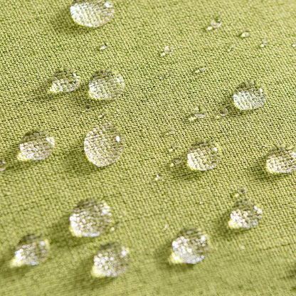 MIULEE Decorative Outdoor Throw Pillow Covers - Waterproof Faux Linen Cushion Cases | 20x12 Inch, Moss Green (Pack of 2)