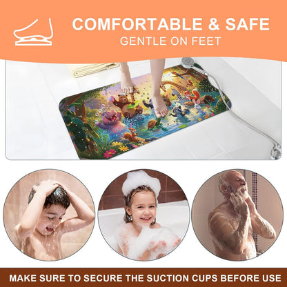 40"x16" XIYUNTE Upgrade Baby Bath Mat Non Slip - Extra Long Kids Bath Mat for Tub Non Slip Bathtub Mat Eco-Friendly