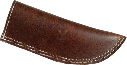 Tuzech Handmade Leather Hot Handle - Pan Handle Potholder, Double Layered Stitched for Metal Skillet Grips