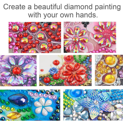 Diamond Painting Kit, 5D DIY Rabbit and Hydrangea, Special Shape Crystal Artificial Diamond Art Partial Mosaic Handicraft for Beginners, Wall Decor Gift For Bedroom, Office, Living Room 6.7x6.7in