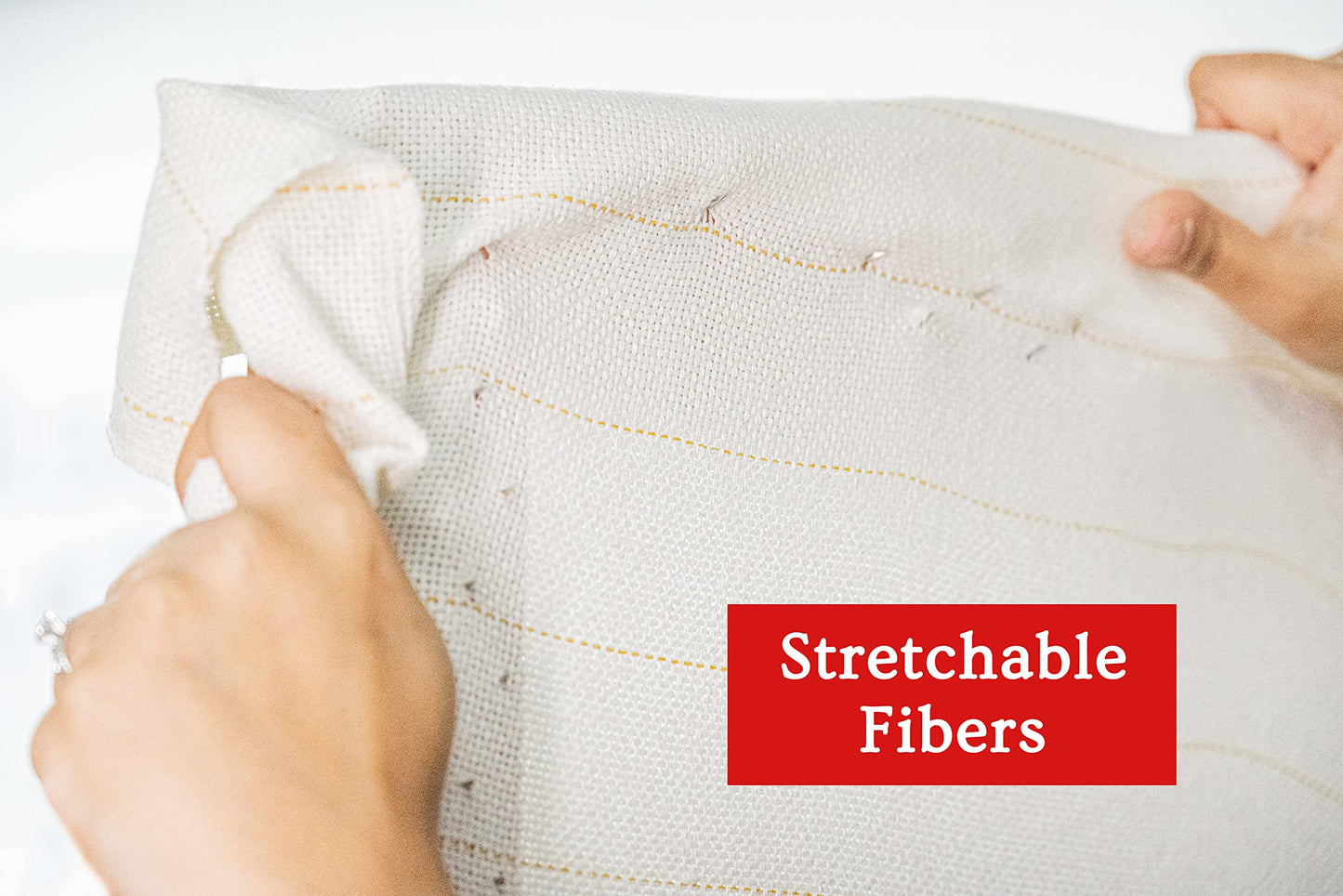 DABLINE 80" x 80" Large Overlocking Primary Tufting Cloth for Rug Tufting with Marked Lines, Monks Cloth for Punch Needle 6.6x6.6 feet