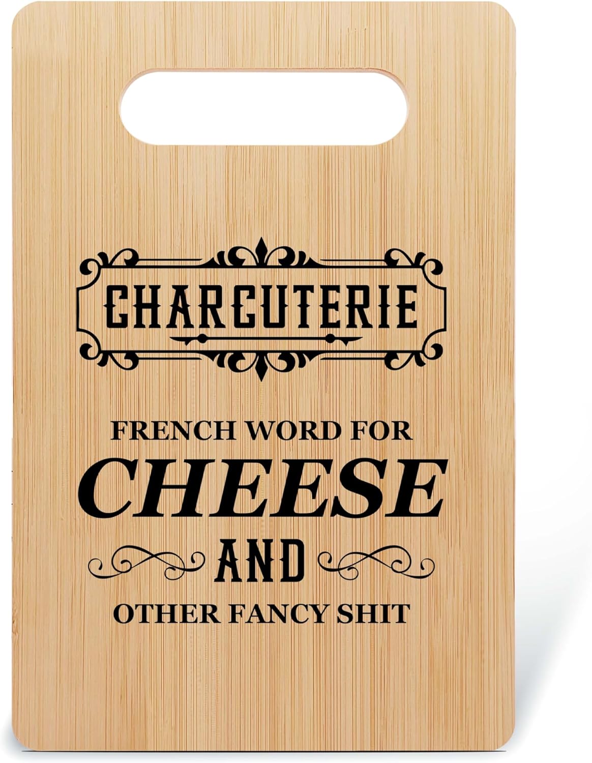 Charcuterie Board Kitchen Gift, Funny Cutting Board, Bamboo Chopping Board Present for Birthday Christmas, Kitchen Wall