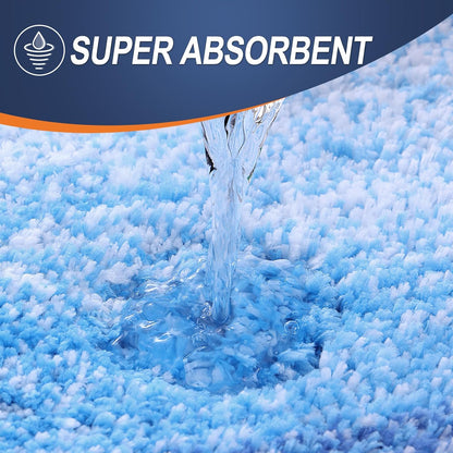 OLANLY Bathroom Runner Rug - Extra Soft Microfiber Mat | Quick Dry, Rubber Backing, 70x24, Light Royal Blue