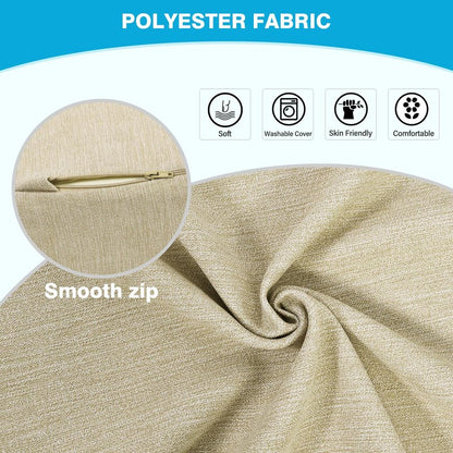TANYOO Back Support Pillow for Recliner Dual Layer Lumbar Support Pillow with Gel Memory Foam Ergonomic Orthopedic Lumbar Cushions for Elderly Lower Back Pain Relief Washable Cover Khaki