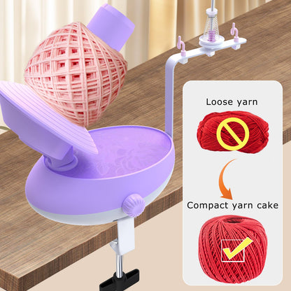 DAFENCHI Yarn Winder, Electric Yarn Winder that Can Work with Yarn Swift, Automatic Large Yarn Ball Winder for Crocheting, Speed Adjustable Yarn Spinner for Yarn Winding, Easy to Use Yarn Cake Winder