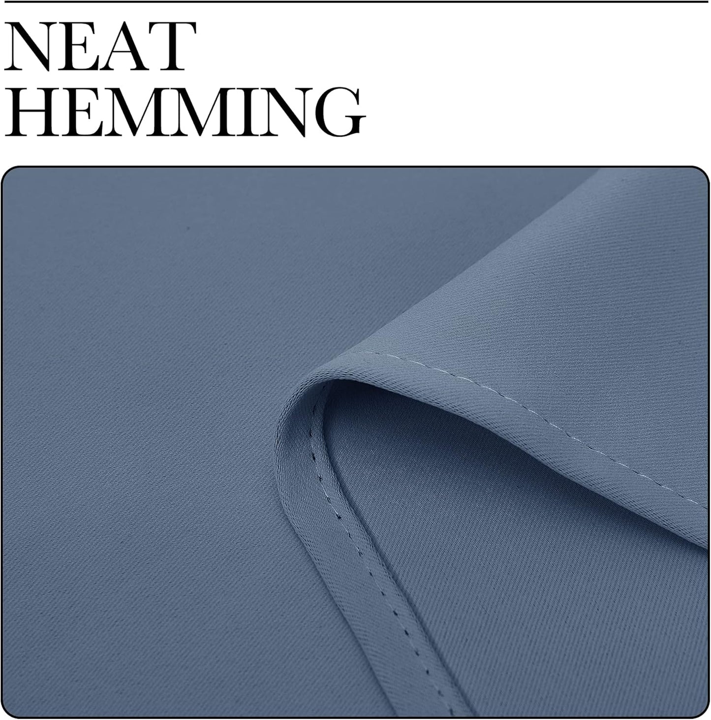 NICETOWN Kitchen Curtains - Thermal Insulated Grommet Panels for Small Windows | Stone Blue, 34" W x 45" L (2PCs)