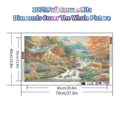 YALKIN Square 5D Diamond Painting Kits for Adults, Froest Large Diamond Art Kits Full Drill Diamond Painting Kit for Adult Beginners, DIY Crystal Picture Art for Home Wall Decor 40x70CM/15.8x27.6in
