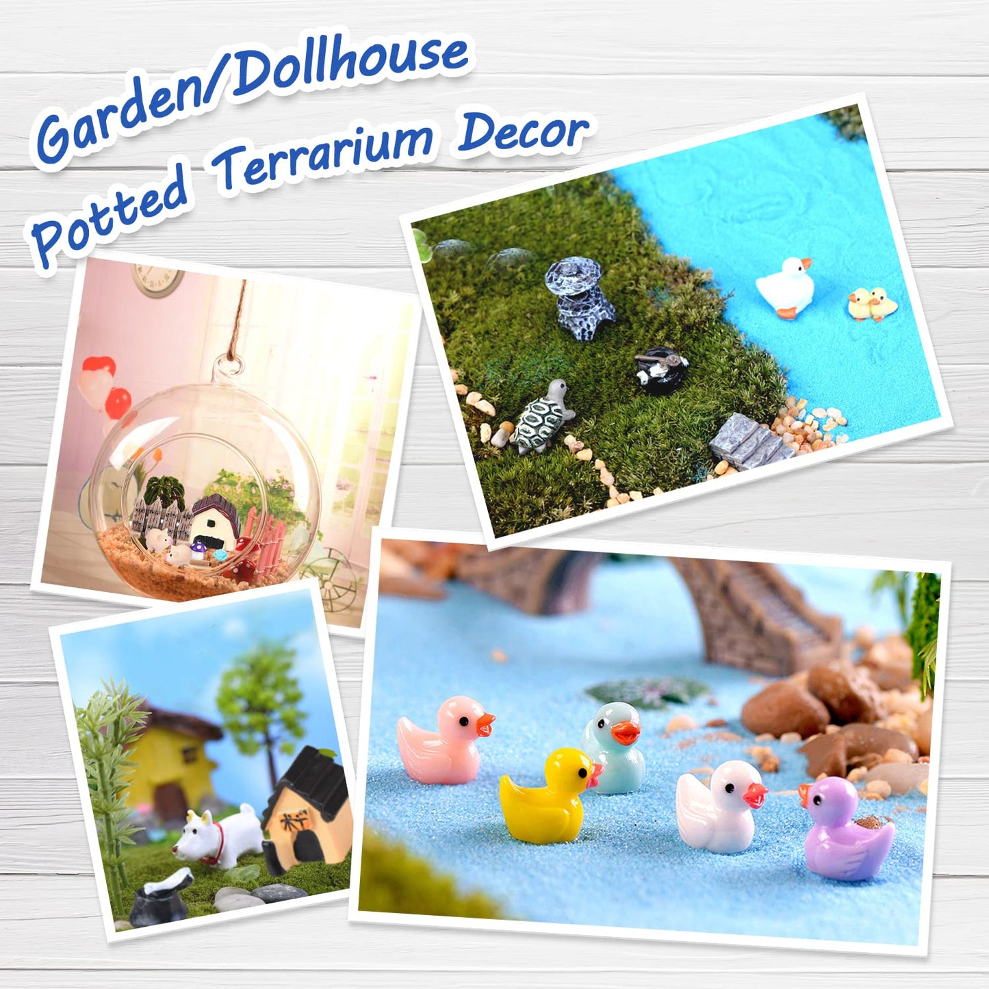 CHAKANLX 123 Pcs Fairy Garden Accessories Outdoor, Miniature Figurines, Decorations, Kit for Terrarium Supplies DIY Craft Decor
