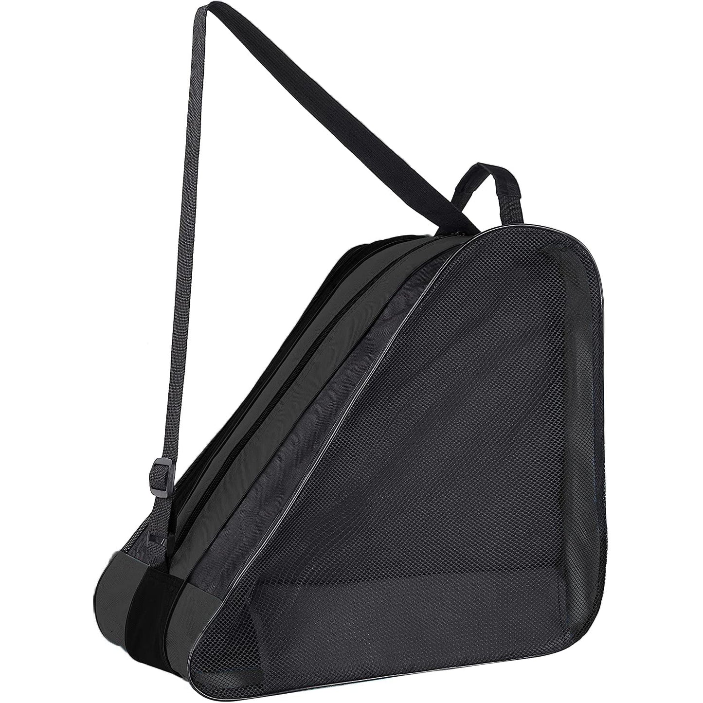 MXiiXM® Roller Skate Bag, Breathable Ice Skate Bags with Adjustable Shoulder Strap, Oxford Cloth Skating Shoes Storage Bag for Women Men Kid and Adults Roller Skate Accessories (Black)