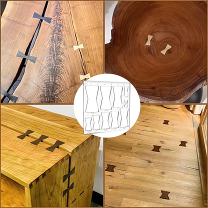 10 in 1 Router Templates for Woodworking,Butterfly Inlay Template,Wood Bowtie Router Templates Jig Bowtie Inlay Kit for Precise,Cuts Butterfly Inlay Template Decorative