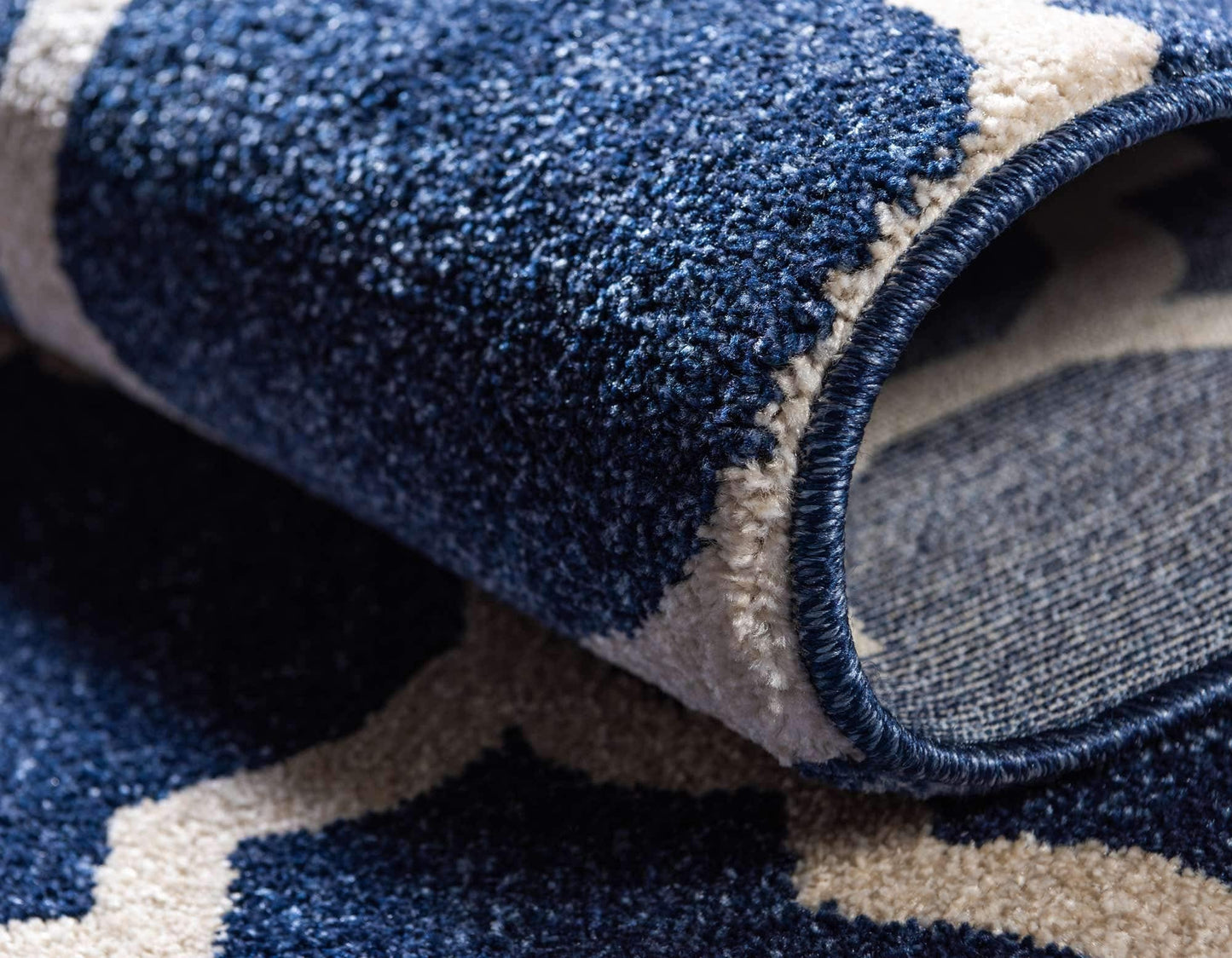Unique Loom Trellis Collection Area Rug - Philadelphia (10' x 14' 1" Rectangle Dark Blue/Navy Blue)