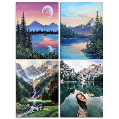Lanzeyo Diamond Painting Kits for Adults, Landscape Diamond Art Kits, Diamond Dots Kits, Gem Art for Living Room Wall Art (Landscape)