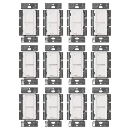 Lutron Caseta Original Smart Light Switch (Lutron Smart Hub Required), for Home, LED Lights, and Fans, 6 Amp, Single-Pole/3-Way, Neutral Required, PD-6ANS-WH, White