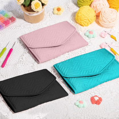 MYBAGZING Crochet Hook Case - Foldable Organizer for Knitting & Crochet Supplies - Knitting Accessories